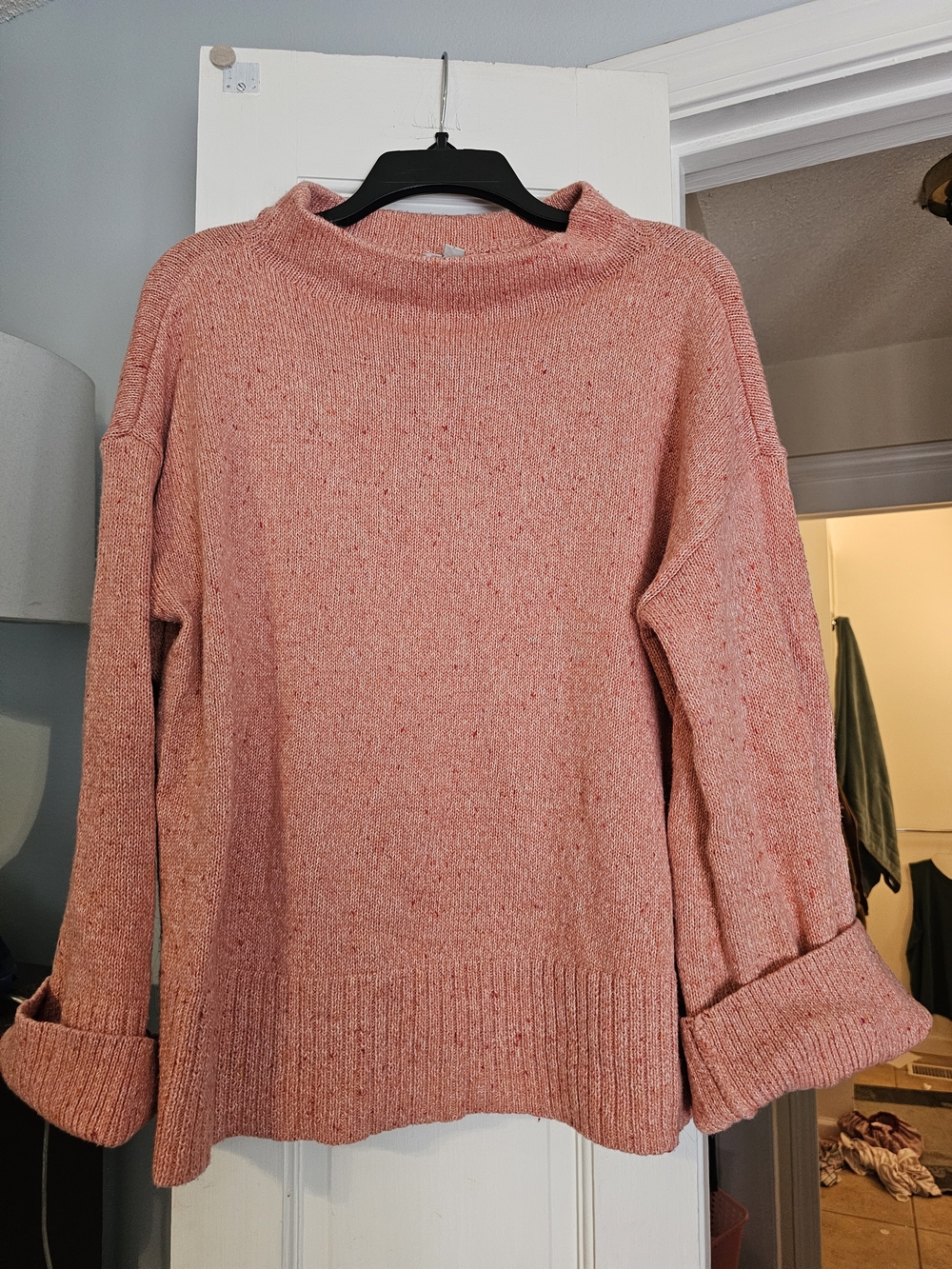 4/$25 LOFT Peach Cowl Neck Sweater